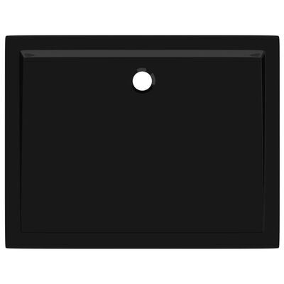 vidaXL Rectangular ABS Shower Base Tray Black 27.6"x35.4"