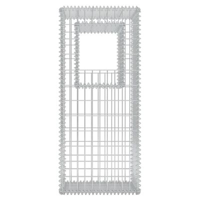 vidaXL Gabion Basket Posts/Planters 2 pcs Steel 19.7"x19.7"x47.2"