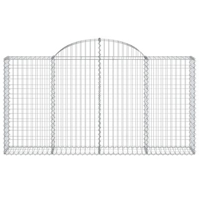 vidaXL Arched Gabion Baskets 3 pcs 78.7"x11.8"x39.4"/47.2" Galvanized Iron