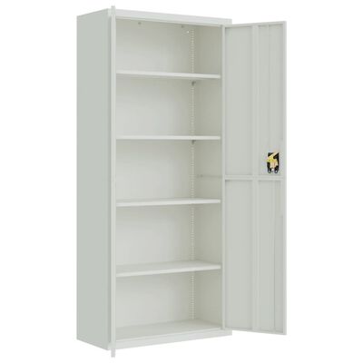 vidaXL File Cabinet Light Gray 35.4"x15.7"x94.5" Steel