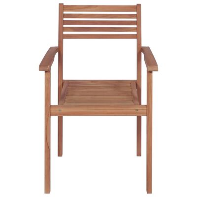 vidaXL Patio Chairs 4 pcs with Beige Cushions Solid Teak Wood