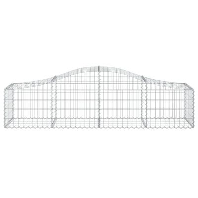 vidaXL Arched Gabion Baskets 30 pcs 78.7"x19.7"x15.7"/23.6" Galvanized Iron