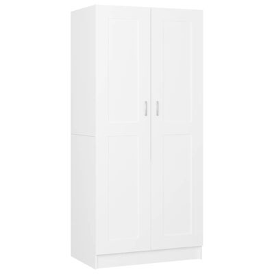 vidaXL Wardrobe White 32.5"x20.3"x70.9" Engineered Wood