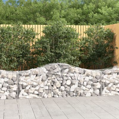 vidaXL Arched Gabion Baskets 40 pcs 78.7"x19.7"x23.6"/31.5" Galvanized Iron