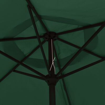 vidaXL Garden Parasol Green 9.8' Steel Pole