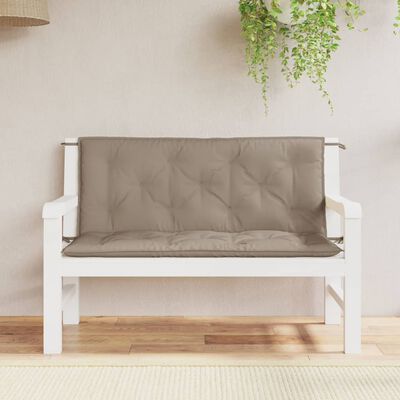 vidaXL Garden Bench Cushion Taupe 47.2"x(19.7"+19.7")x2.8" Oxford Fabric