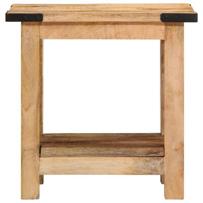 vidaXL Side Table 15.7"x11.8"x15.7" Solid Rough Wood Mango