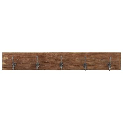 vidaXL Hall Hanger with 5 Hooks 39.4"x1"x5.9" Solid Reclaimed Wood