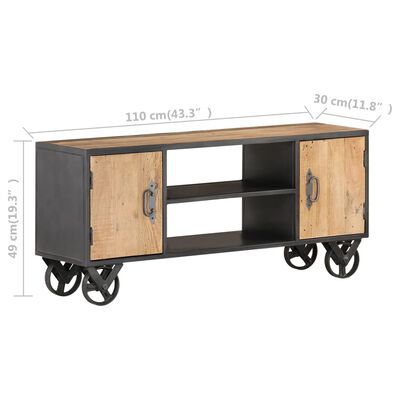 vidaXL TV Stand 43.3"x11.8"x19.3" Solid Wood Reclaimed