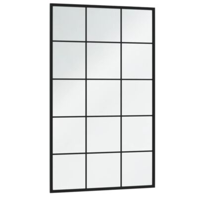 vidaXL Wall Mirrors 4 pcs Black 39.4"x23.6" Metal