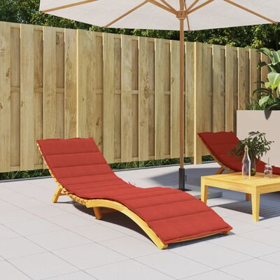 vidaXL Sun Lounger Cushion Melange Red 78.7"x19.7"x1.6" Fabric