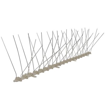 vidaXL 4-row Plastic Bird & Pigeon Spikes Set of 6 10 Feet