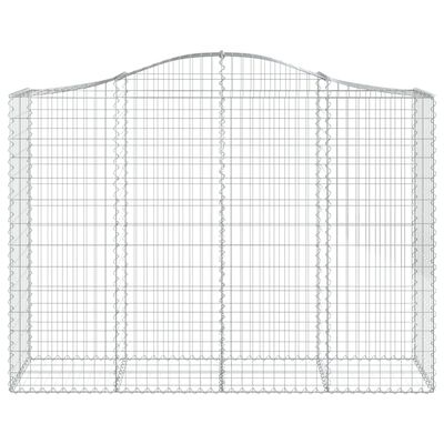 vidaXL Arched Gabion Baskets 4 pcs 78.7"x19.7"x55.1"/63" Galvanized Iron