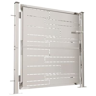 vidaXL Garden Gate 39.4"x39.4" Stainless Steel