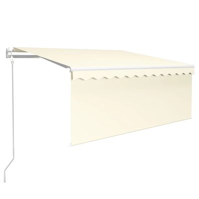 vidaXL Automatic Retractable Awning with Blind 9.8'x8.2' Cream