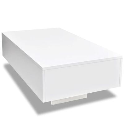 vidaXL Coffee Table High Gloss White