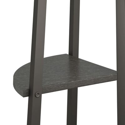 vidaXL 5-Tier Corner Shelf Black 17.9"x12.4"x70.9"