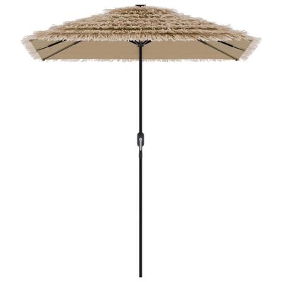 vidaXL Garden Parasol with Steel Pole Brown 118.1"x78.7"x98.4"