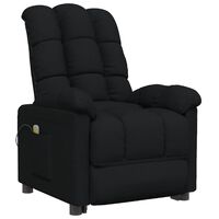 vidaXL Massage Recliner Black Fabric