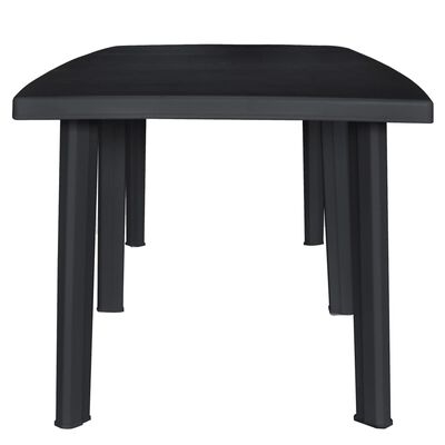 vidaXL Patio Table Anthracite 85"x35.4"x28.3" Plastic