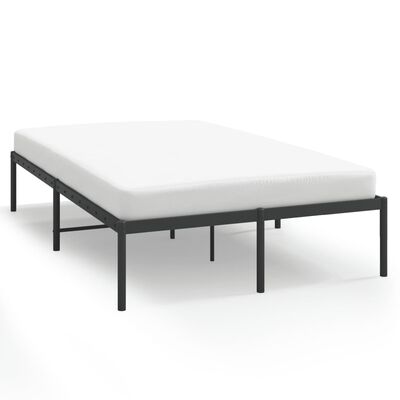 vidaXL Metal Bed Frame without Mattress Black 53.1"x74.8"