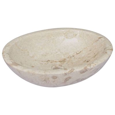 vidaXL Sink Cream 20.9"x15.7"x5.9" Marble