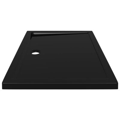 vidaXL Rectangular ABS Shower Base Tray Black 27.6"x39.4"