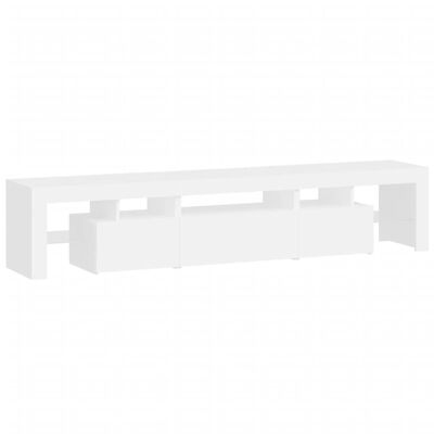 vidaXL TV Stand with LED Lights White 78.7"x14.4"x15.7"