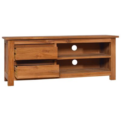 vidaXL TV Stand 39.4"x11.8"x15.7" Solid Wood Teak