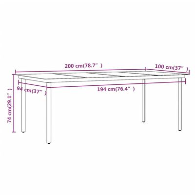 vidaXL 9 Piece Patio Dining Set with Cushions Gray and Black