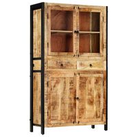 vidaXL Highboard 39.4"x15.7"x68.9" Solid Mango Wood