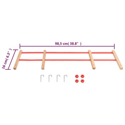 vidaXL Backrest for Sledge Red Plywood