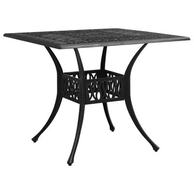 vidaXL 5 Piece Bistro Set Cast Aluminum Black