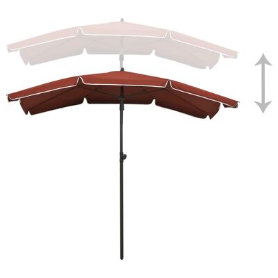 vidaXL Garden Parasol with Pole 78.7"x51.2" Terracotta