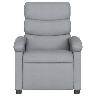 vidaXL Electric Massage Recliner Chair Light Gray Fabric