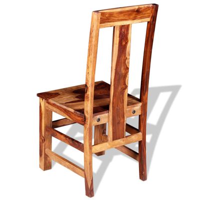 vidaXL Dining Chairs 2 pcs Solid Sheesham Wood