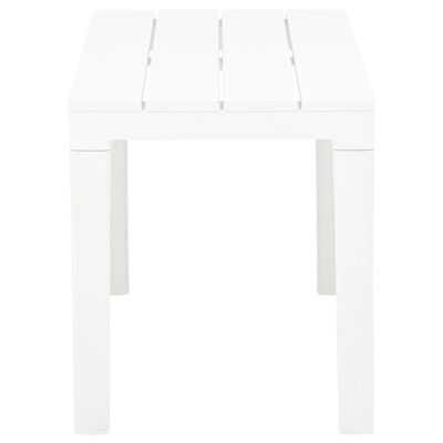 vidaXL Patio Benches 2 pcs White Plastic