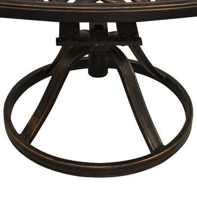 vidaXL 3 Piece Bistro Set Cast Aluminum Bronze