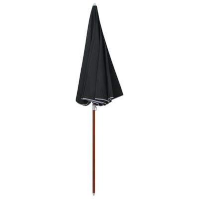 vidaXL Garden Parasol with Steel Pole 94.5" Anthracite