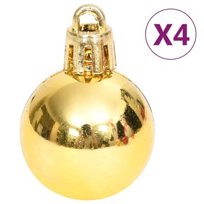 vidaXL 70 Piece Christmas Bauble Set Gold and Red