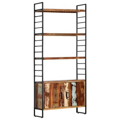 vidaXL 4-Tier Bookcase 31.5"x11.8"x70.9" Solid Reclaimed Wood