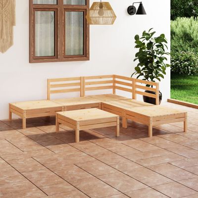 vidaXL 6 Piece Patio Lounge Set Solid Pinewood