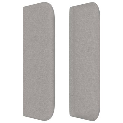 vidaXL LED Headboard Light Gray 72"x6.3"x30.7"/34.6" Fabric