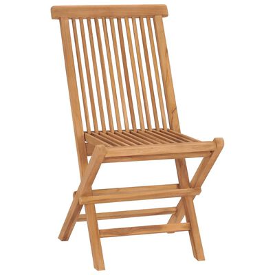 vidaXL Folding Patio Chairs 6 pcs Solid Teak Wood