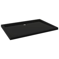 vidaXL Rectangular ABS Shower Base Tray Black 27.6"x39.4"