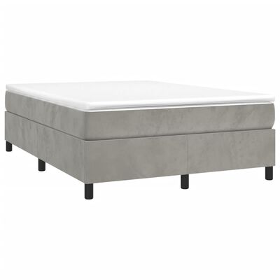 vidaXL Bed Frame Light Gray 59.8"x79.9" Queen Velvet