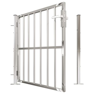 vidaXL Garden Gate 39.4"x39.4" Stainless Steel