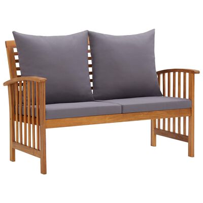 vidaXL 5 Piece Patio Lounge Set with Cushions Solid Acacia Wood