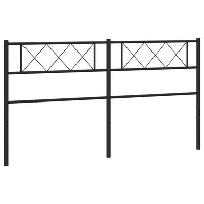 vidaXL Metal Headboard Black 70.9"