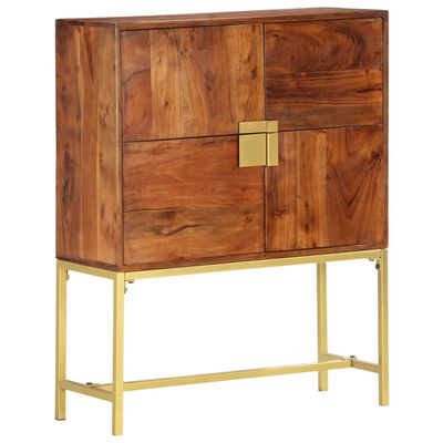 vidaXL Highboard 31.5"x11.8"x39.4" Solid Acacia Wood